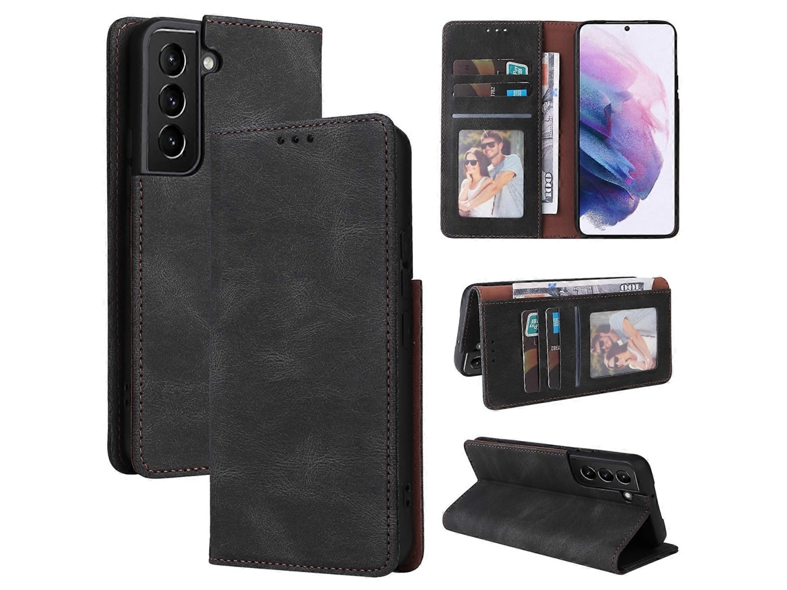 Capa De Couro Com Fecho De Sucção Simples Para Samsung Galaxy S22 5g