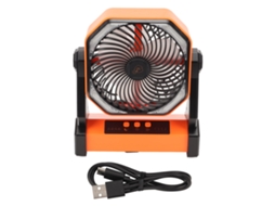 Ventilador de camping recarregável 20000mAh com lanterna LED e 4 níveis de ventilação