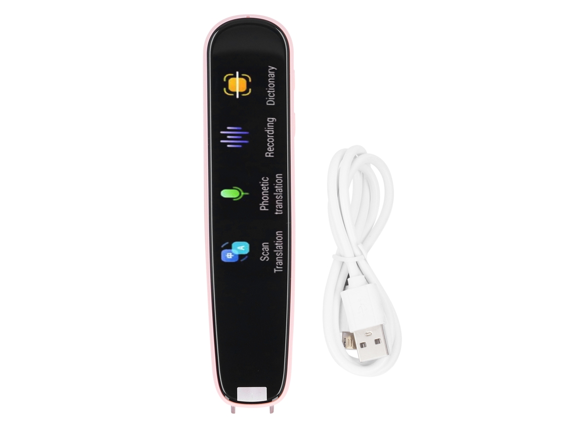Caneta Tradutora Portátil Com Wifi Multilíngue Digital Dicionário Rosa