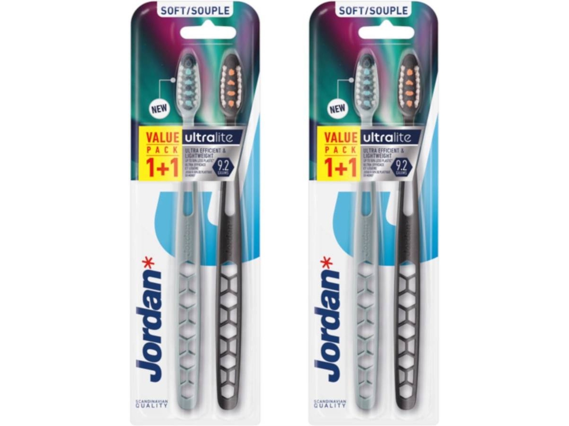 2 Pack de 2 Escovas de Dentes JORDAN Ultralite Soft (4 unidades)