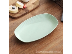 Plato De Paja De Trigo De 11 Pulgadas Seguro Para Microondas Reutilizable Biodegradable Sin Bpa