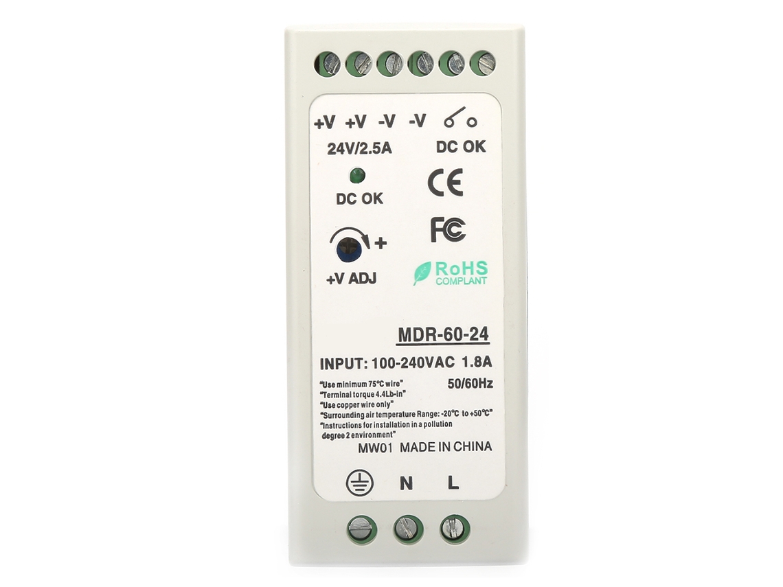 Fonte de Alimentação Din Rail 60W 24V DC com Proteção | S/MARCA