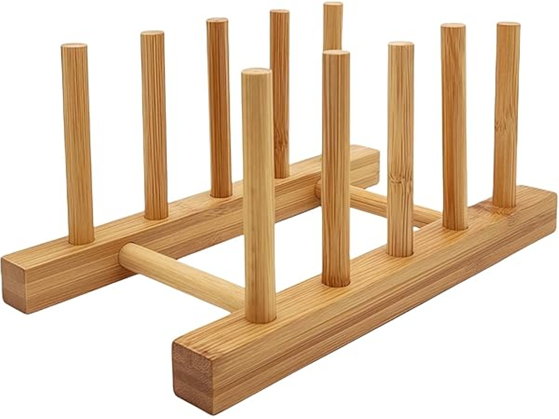 Suporte para Pratos STELASPLEN em bambu, para armários de cozinha, para tábuas, talheres e escorredores