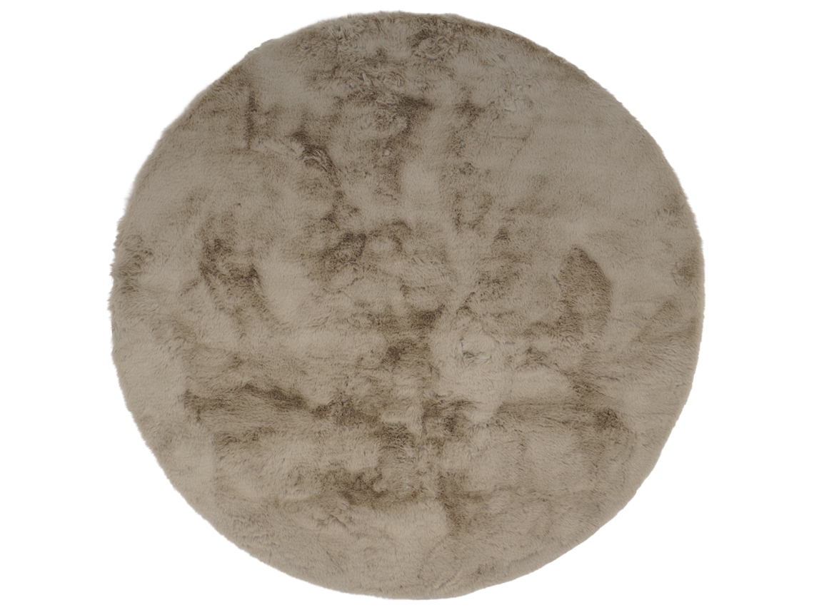 Consilio Concept Tapete De Pele Sintética Cloud Super Soft 120x120 Cm Taupe Claro