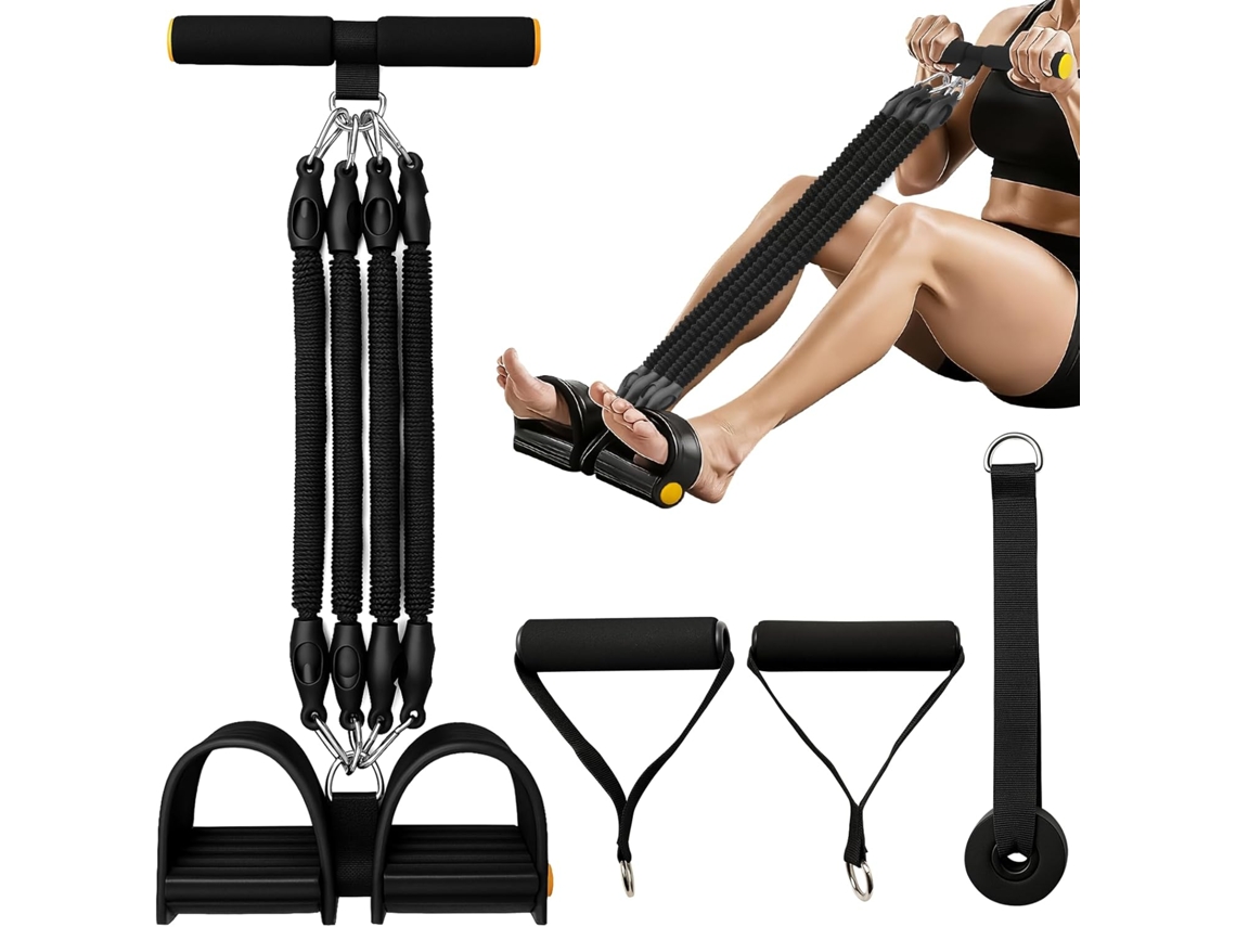 Faixa de Resistência AQUAFORGE com Pedal multiuso para Ioga, Pilates, Alongamento e Abdominais