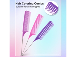 Kit De Pentes Ingrid Para Colorir E Estilo De Cabelo Com Punho De Aço Inoxidável Ideal Para Salão E Lar