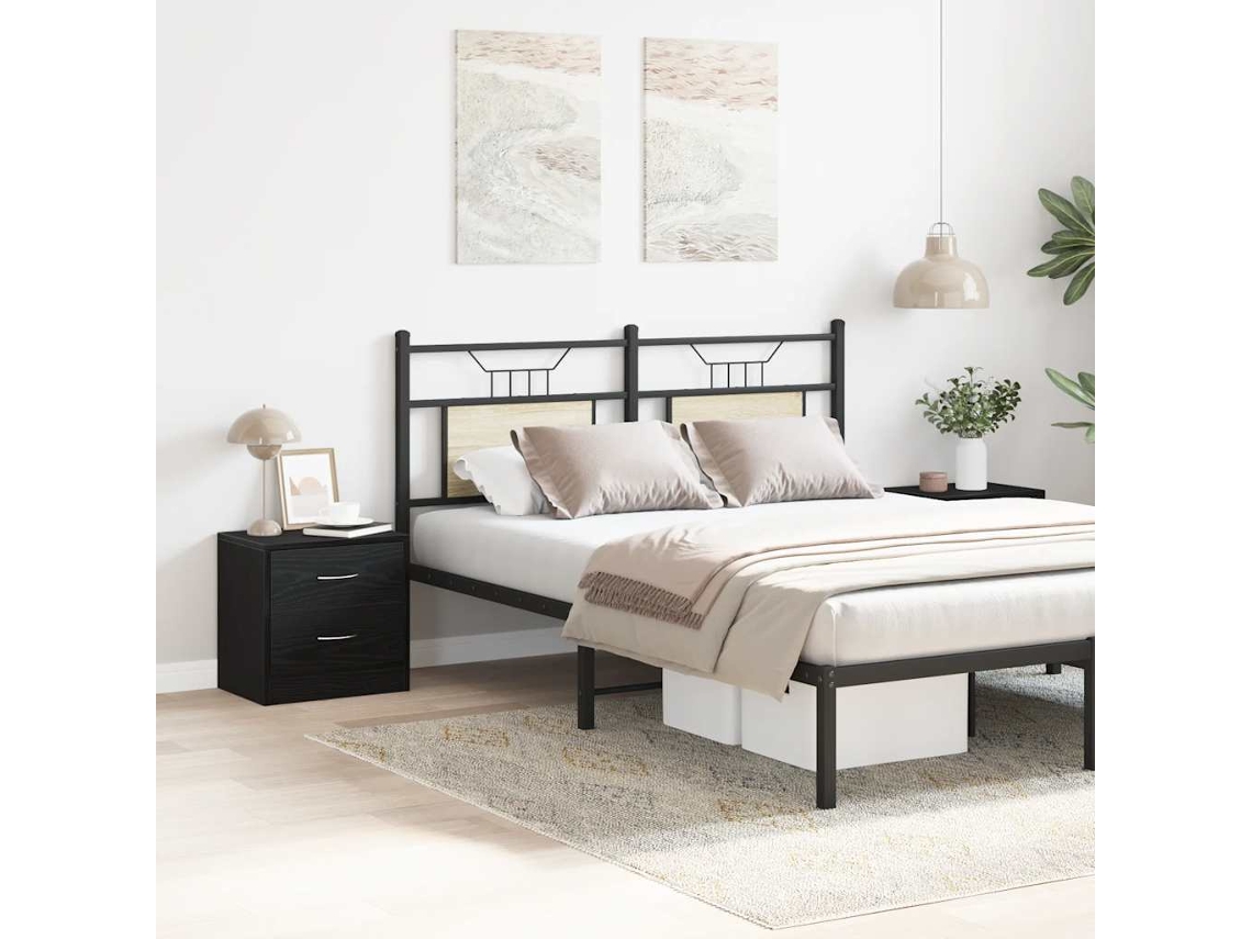 Vidaxl Mesas De Cabeceira 2 Pcs 40x30x40 Cm Carvalho Preto