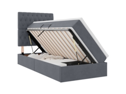SYFAX™ Cama de Armazenamento Led com Colchão Cinzento escuro