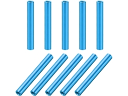 Conjunto de 10 Espaçadores Redondos de Alumínio M3x35mm Azul água CHABERLU