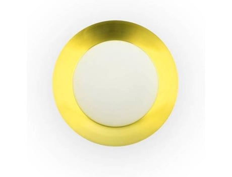 Plafon  Side (Dourado - LED - 20 W - Cristal Opala)