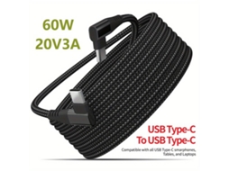 Cabo Usb C De Nylon Trançado 60 W Pd. Tadvyyvayotoy