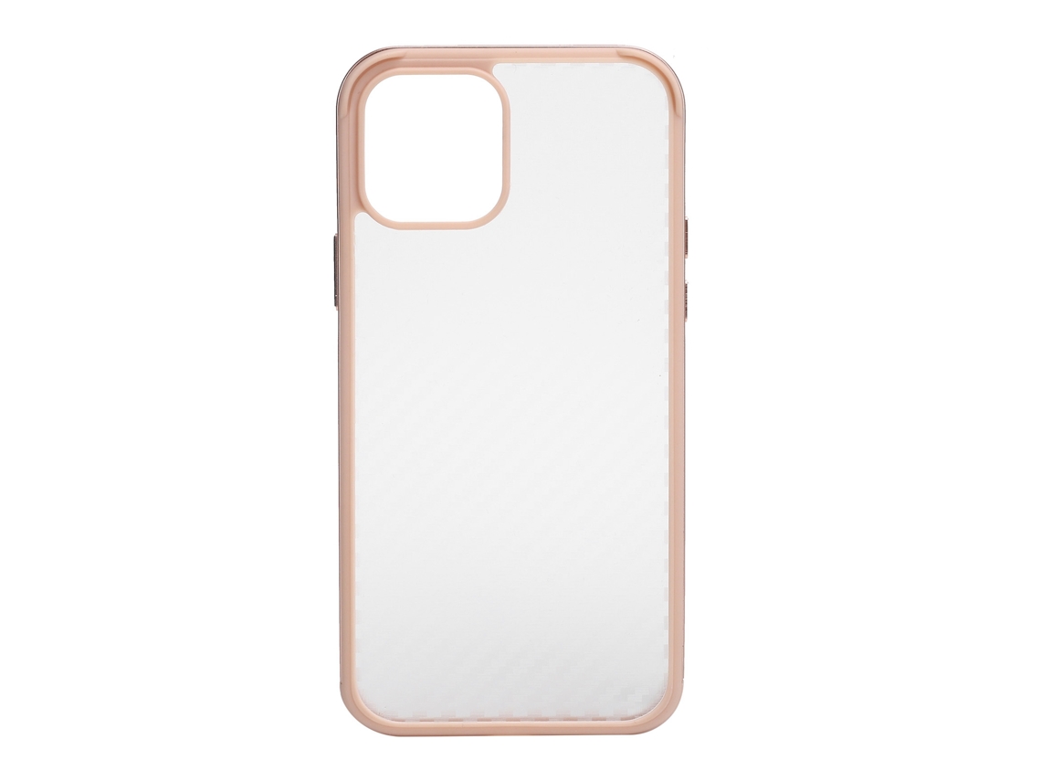 Capa de Telefone com padrão de fibra e moldura de metal para iPhone 12/12 Pro EOOCOO com proteção total