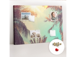 Quadro De Cortiça Com Impressão Palmeiras Tropicais Para O Quarto Das Crianças Espelharte (70x100 Cm)