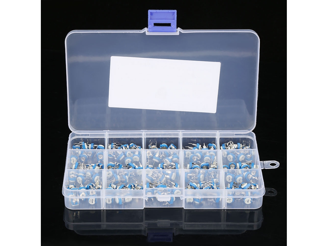 Laxiscreed Resistor Variável Azul E Branco Com Múltiplos Valores De Resistência Para Ajustes Precisos