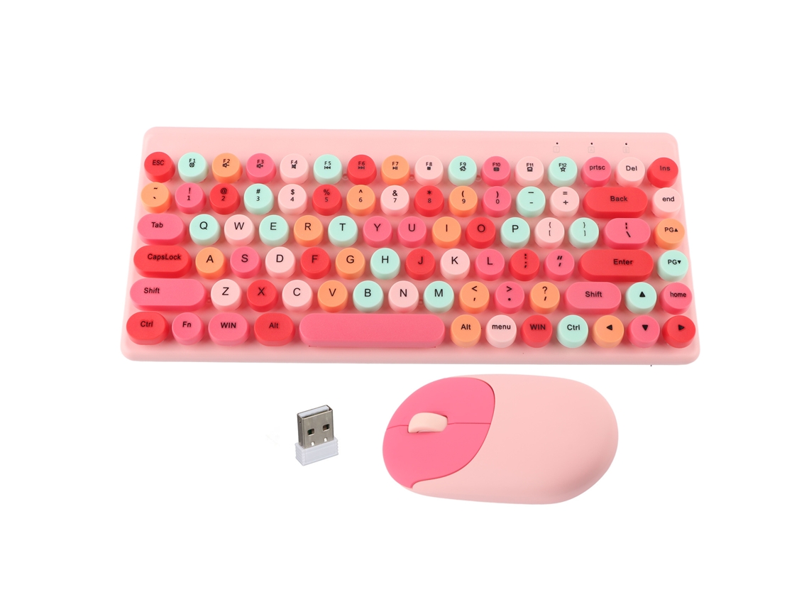 Combo De Teclado E Mouse Sem Fio Com 86 Teclas Para Pc