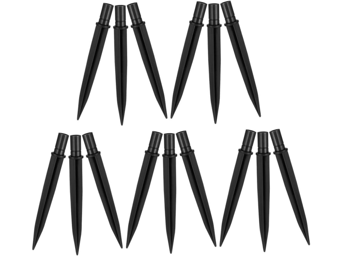 Conjunto de 15 Estacas de Plástico para Lâmpadas Solares de Jardim, para Pátio e Gramado SFUSHOS