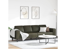 Vidaxl Sofá De Sala De Estar Verde Exército 250 X 77 X 76 Cm