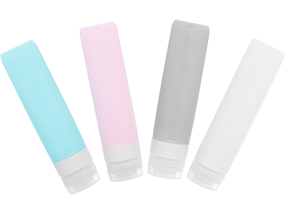Conjunto De 4 Frascos De Gel De Silicone Reutilizáveis