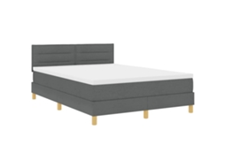 Conjunto 1 Cama Box Vidaxl Cinzeto Tecido (203 X 163 X 88 Cm)