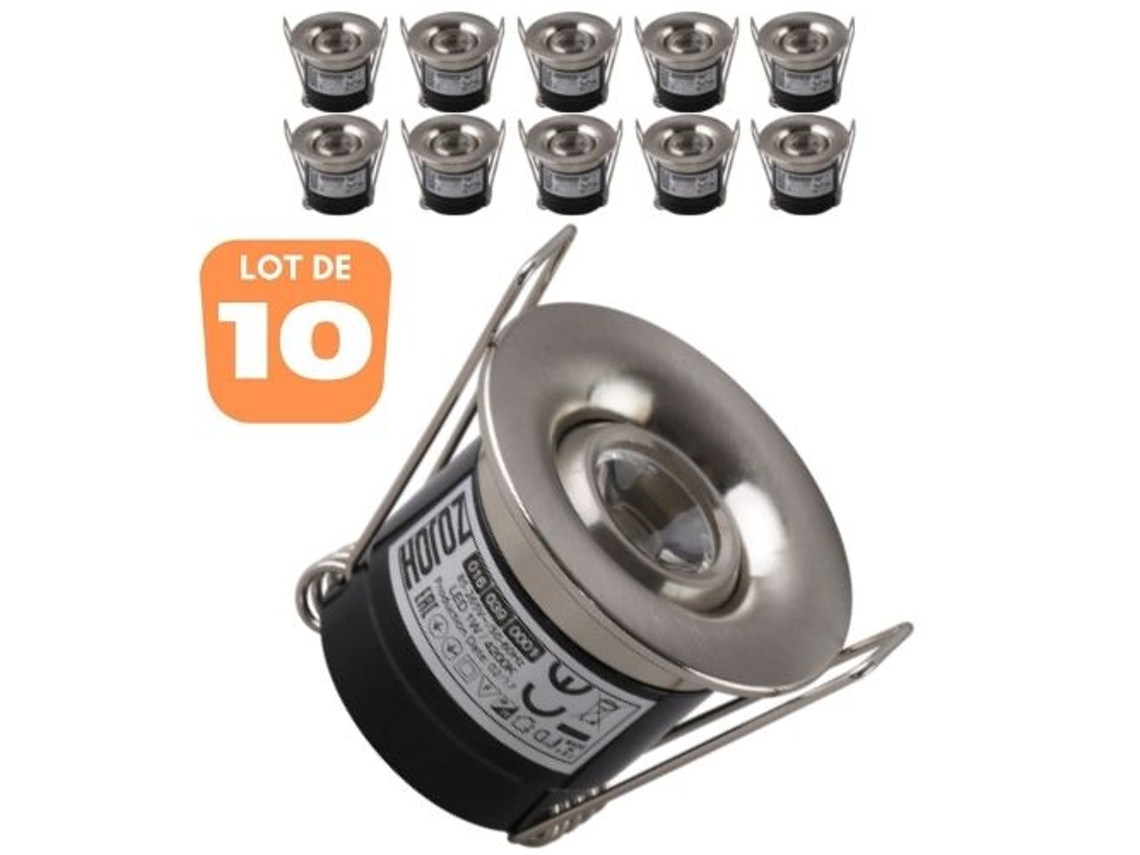 Conjunto de 10 Manchas de Led Silvia 1W. HOROZ ELECTRIC