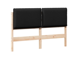 Cabeceira Estofada Natural e Preto 140 cm MAISON EXCLUSIVE