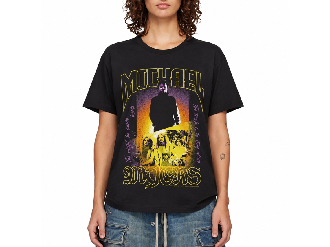Rockinstone Halloween Movie Michael Myers Black Adult T-shirt Size:xxxl