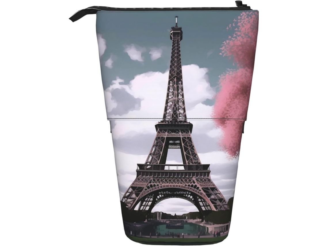 Case Trousse Crayons Télescopique Eiffel Tower Print Papeterie Porte-stylo Cosmé Peil Télescopique