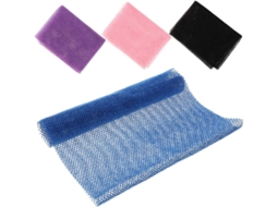 Lurelia Acessório De Duche Com Escova Para Costas, Cor Rosa, Azul E Preto