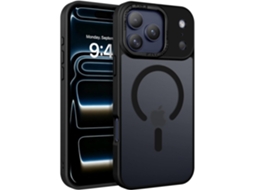 Capa Para Iphone 17 Pro Max - Capa Fosca Magsafe - Preta
