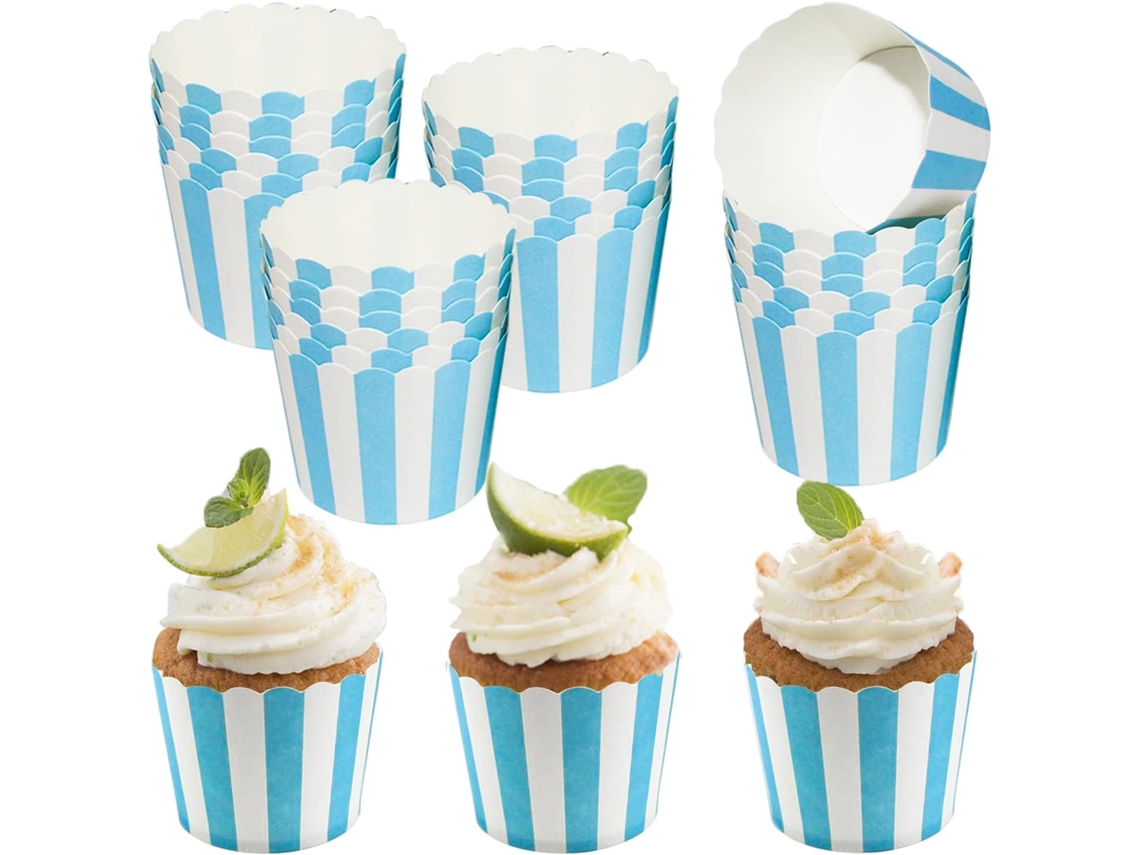 Conjunto De 50 Forminhas De Papel Para Muffins E Cupcakes, Para Assar E Apresentar Sobremesas Em Festas E Eventos