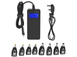 Adaptador De Energia Para Notebook Multifuncional 90w Com Display Digital Preto (plugue Uk 100-240v)