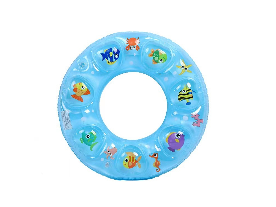 Boia dupla azul, espessa, para crianças, cristais, brinquedo de natação para cintura AQUAFORGE