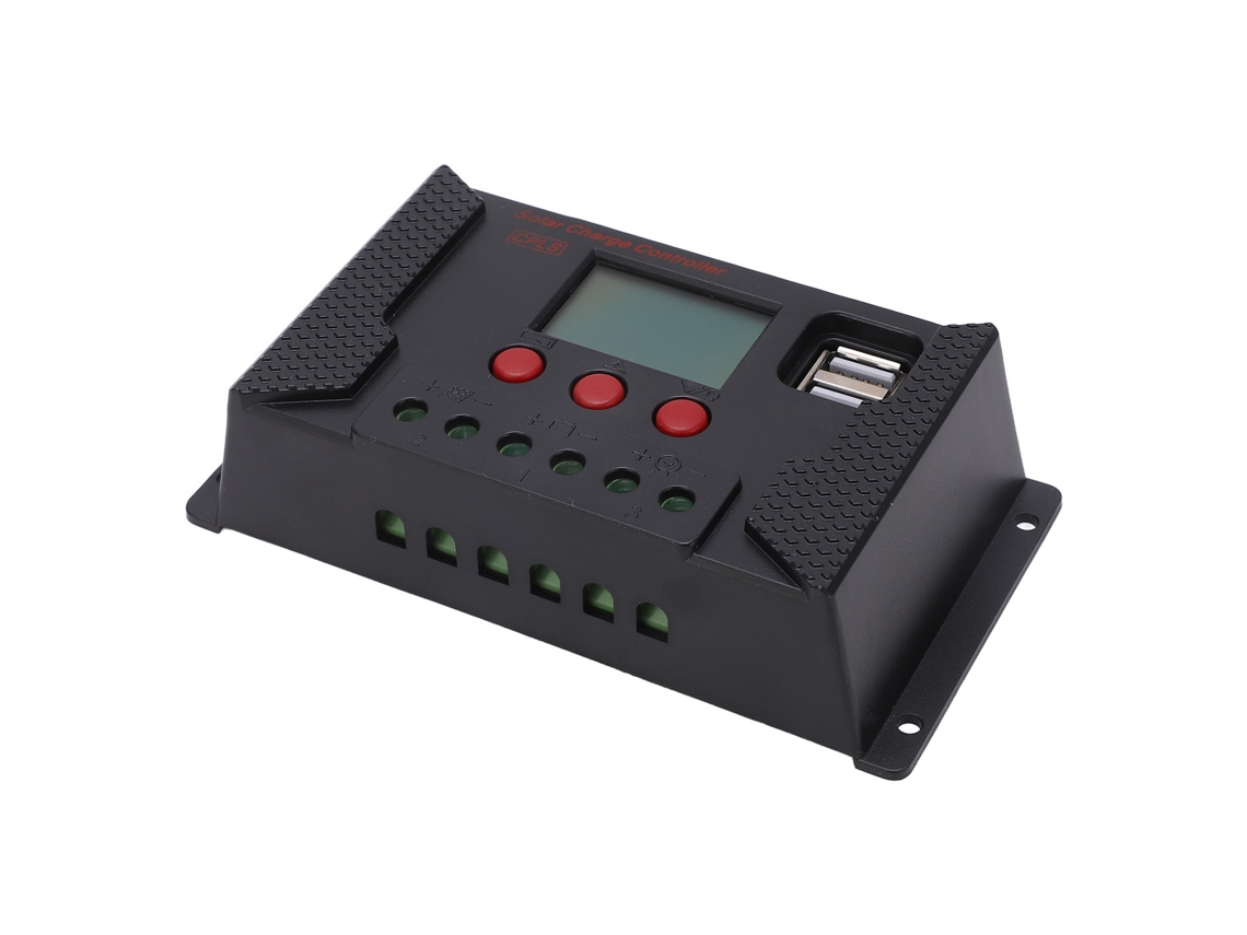 Controlador De Carga Solar Laxiscreed 12v/24v, Compatível Com Baterias De Ácido, Reconhecimento Automático De Voltagem