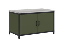 Conjunto 1 Armazenamento De Cozinha Vidaxl Verde-azeitona Aço (90 X 50 X 53 Cm)