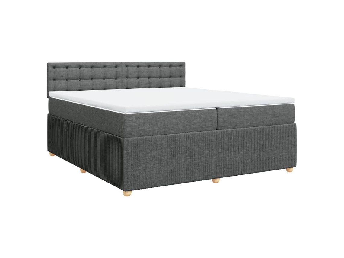 Box Spring Bed, Box Spring Beds Vidaxl Cinzeto Tecido (200 X 200 Cm)
