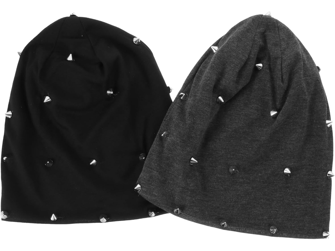 Gorro Dobrável Com Rebites Para Homens E Mulheres Em Liga De Alumínio E Algodão, Conjunto De 2 Peças, Quente E Confortável.