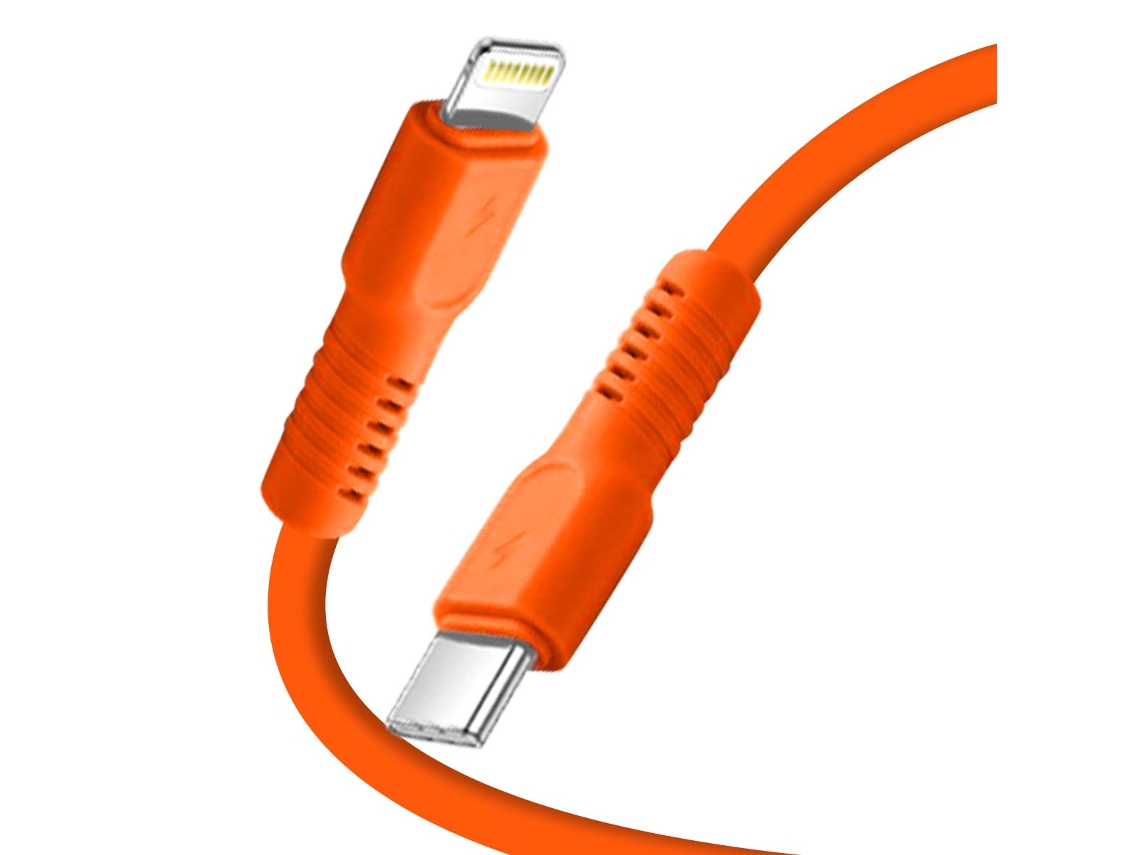 Cabo de carregamento USB-C de sincronização 2.4ae para Lightning, 27 W, 1,8 m, laranja, FOREVER.