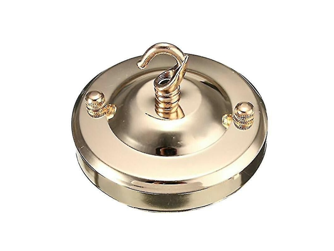 Kit De Suporte Para Lâmpada De Teto Em Ferro Com Capacidade De 10kg - 2 Unidades Para Instalação Fácil Ouro