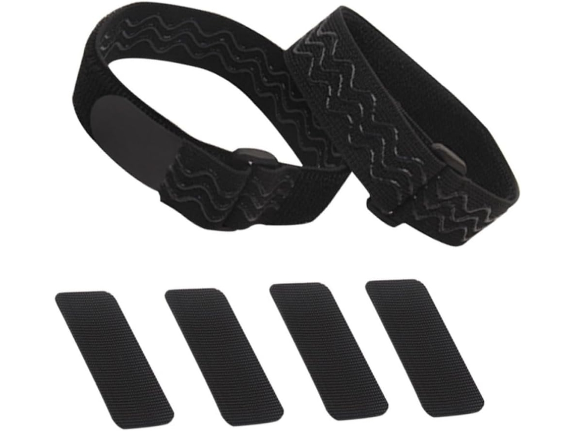 Tiras elásticas de nylon autoadesivas, 1 conjunto, para botas de cano alto