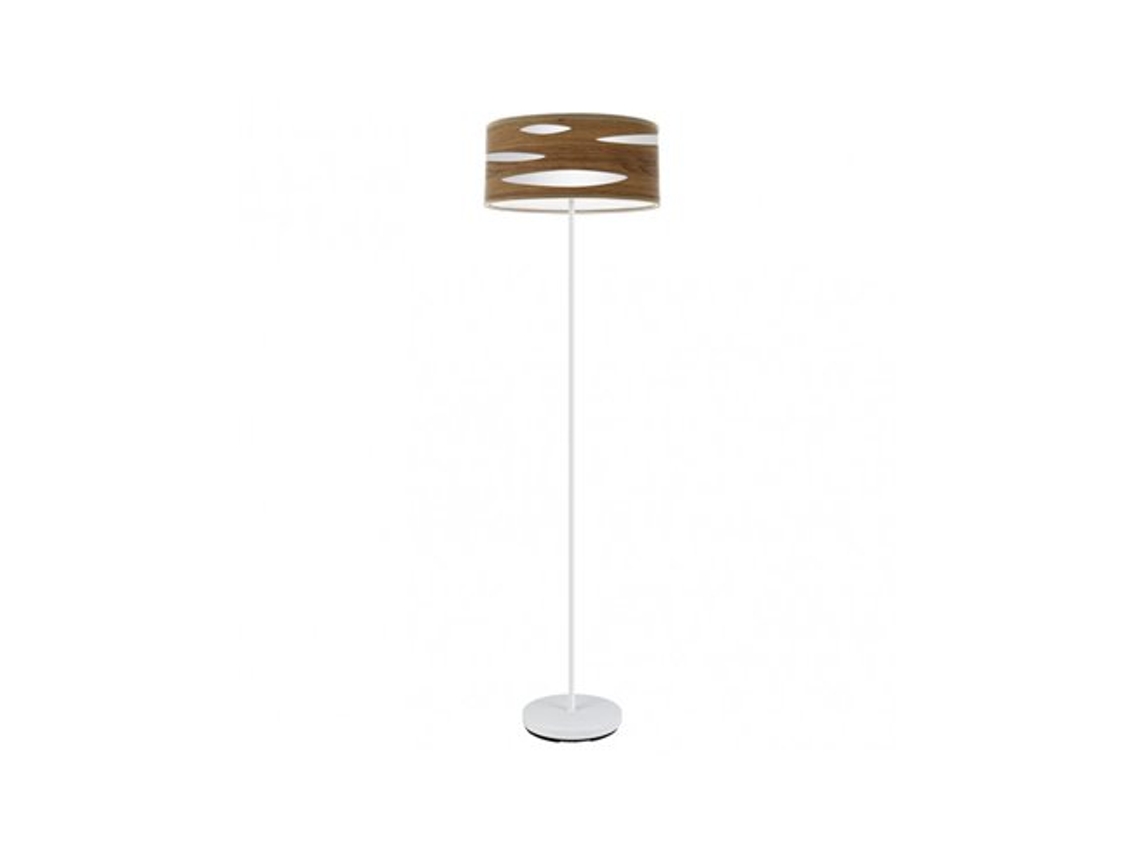 Odra Salon Foot 1xe27 Branco/madeira Escura 165x40x40 Cm Fabrilamp