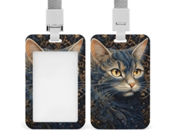 Berço impermeável com design de gato, berço para identificação, capa protetora com janela transparente.
