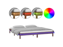 Bed Frame, Bed Frames Vidaxl Marrom Madeira (120 X 190 Cm)