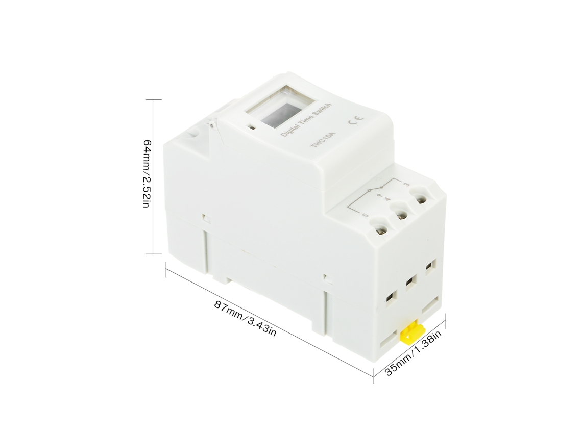 Timer Programável Digital Thc15a 16a 7 Dias Lcd Interruptor de Tempo Din Rail 16 On/off com MARCA