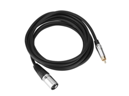 Lurelia Cabo Xlr Macho Rca 3 M, Para Microfones, Mixer, Amplificador E Colunas Ativas