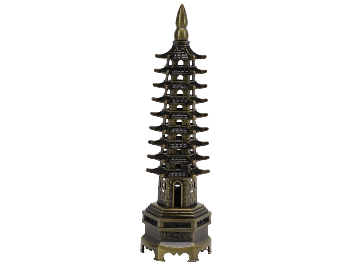 Decoração Feng Shui Para Escritório E Casa, Enfeites Em Miniatura Da Torre Wenchang Em Liga De Bronze De Alta Qualidade, Símbolo De Conhecimento, Paz