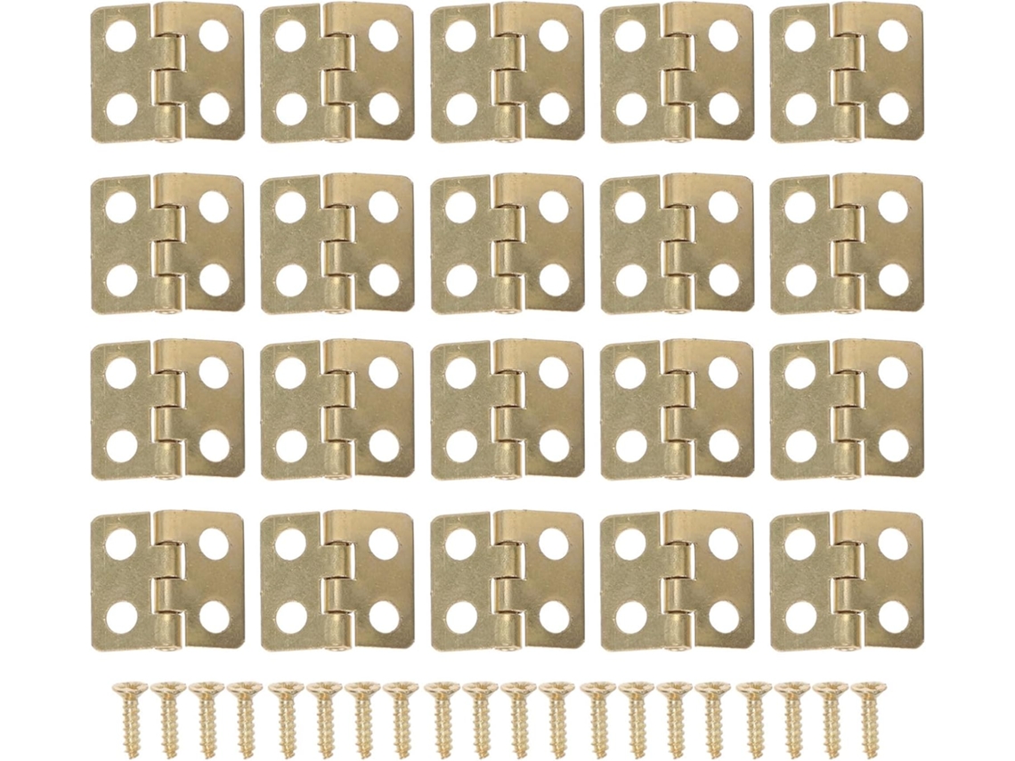 Dobradiças De Ferro Kichvoe Mini 12mm, Pequenas E Dobráveis, Com Parafusos, Para Caixas De Artesanato E Baús Madeira