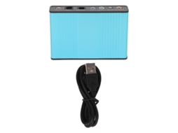 Placa De Som Usb 6 Canais 5.1 Adaptador De Áudio Usb Externo Para Pc Notebook Azul 48khz
