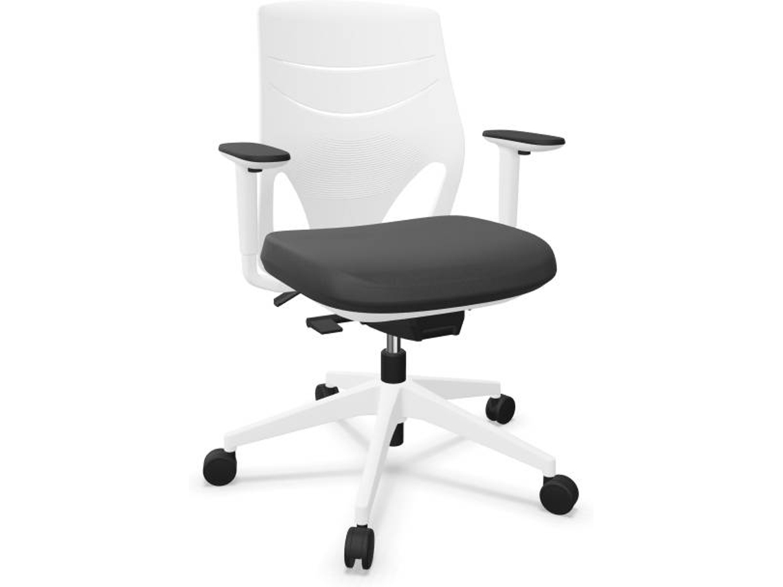 Cadeira de Escritório Operativa ACTIU Efit Serie 40 Branco e Preto (Braços reguláveis - Tecido)
