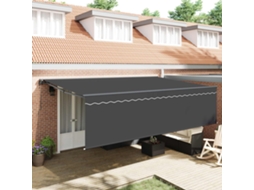 Vidaxl Toldo Retrátil Antracite 500 × 300 Cm Poliéster E Alumínio