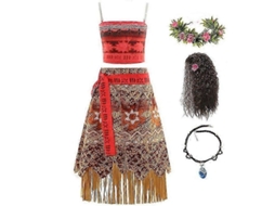 Fantasia de Princesa Moana para Meninas - Halloween 2026 - Festa de Carnaval